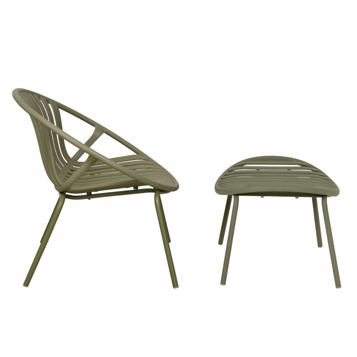 Liberta - Maison NADIN Set Poluthrona me upopodio Ladi 79.5x70x74cm 27-0210-KXX