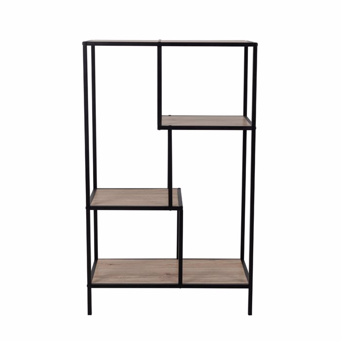 Liberta - Maison PLEGMA Bibliothiki Sonoma/Mavro 69x33x113.5cm 28-0183