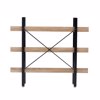 Liberta - Maison HORIZON Bibliothiki Sonoma/Mavri me 3 Rafia 120x28x106cm 28-0219