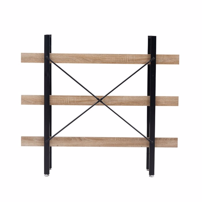 Liberta - Maison HORIZON Βιβλιοθήκη Sonoma/Μαύρη με 3 Ράφια 120x28x106cm 28-0219 Liberta - Maison HORIZON Bibliothiki Sonoma/Mavri me 3 Rafia 120x28x106cm 28-0219