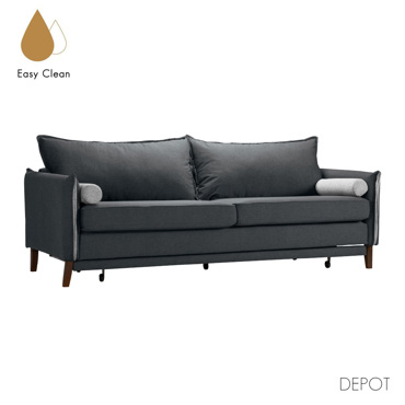 Liberta - Maison COMMODO Τριθέσιος Καναπές-Κρεβάτι Ανθρακί/Γκρι 230x81x88cm 71-0037