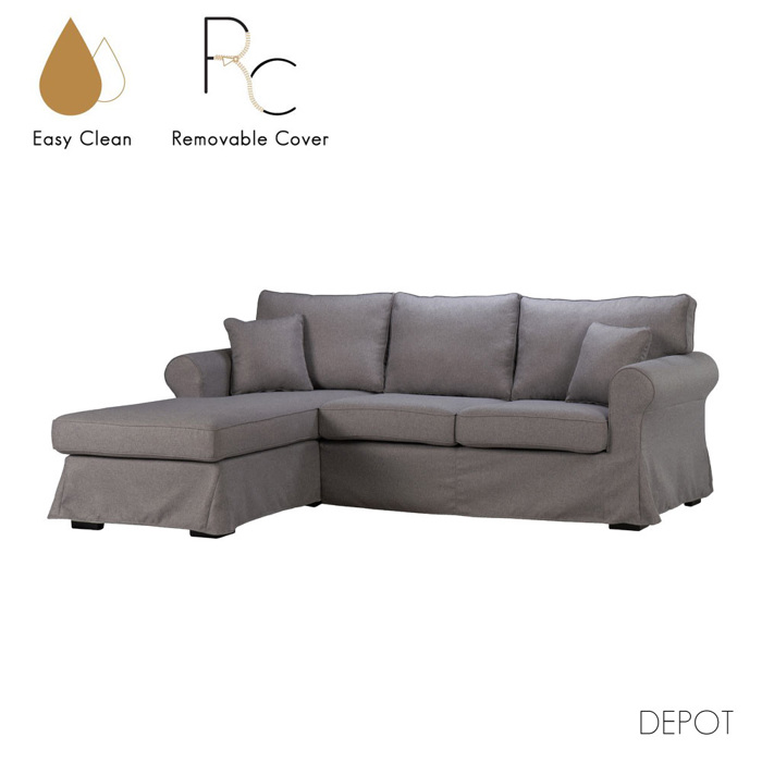 Liberta - Maison ASHLEY Kanapes Ggri Aristeri Gnia me Aposuromeno Kalumma 236x171x91cm 71-0058