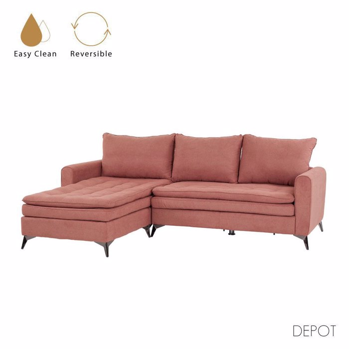 Liberta - Maison SCANDALO Καναπές Σάπιο Μήλο με Αναστρέψιμη Γωνία 265x188x99cm 71-0118 Liberta - Maison SCANDALO Kanapes Sapio Milo me Anastrepsimi Gnia 265x188x99cm 71-0118