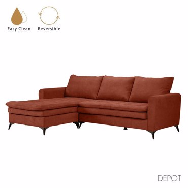 Liberta - Maison SCANDALO Καναπές Terracotta με Αναστρέψιμη Γωνία 265x188x99cm 71-0122