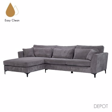 Liberta - Maison FOREVER Καναπές Γκρι Αριστερή Γωνία 316x185x92cm 71-0153