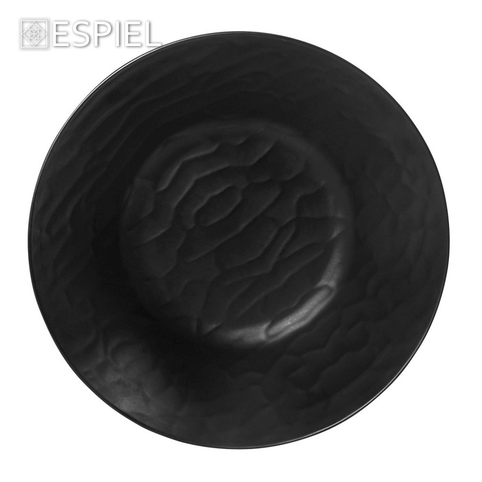Black Μπωλ Στρογγ. 27εκ Wavy Matte Μελαμίνης MLB388K24-6 Espiel Black Bol Strong. 27ek Wavy Matte Melaminis MLB388K24-6 Espiel