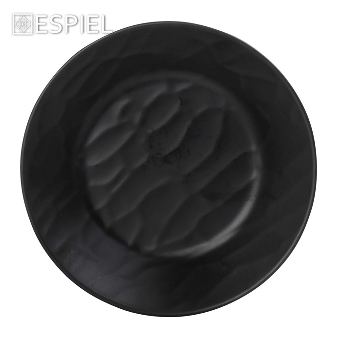 Black Πιάτο Βαθύ Στρογγ. 19εκ Wavy Matte Μελαμίνης MLB393K72-6 Espiel Black Piato Bathu Strong. 19ek Wavy Matte Melaminis MLB393K72-6 Espiel
