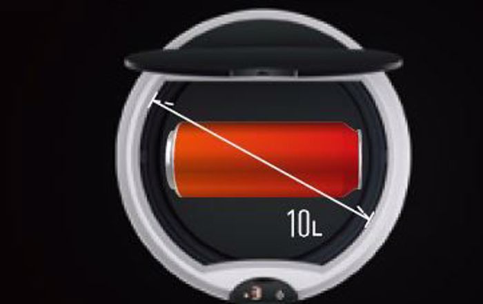 MRShome Aftomatos Kados me Fotokuttaro 10lt Sampani Ø26.5x41.8cm