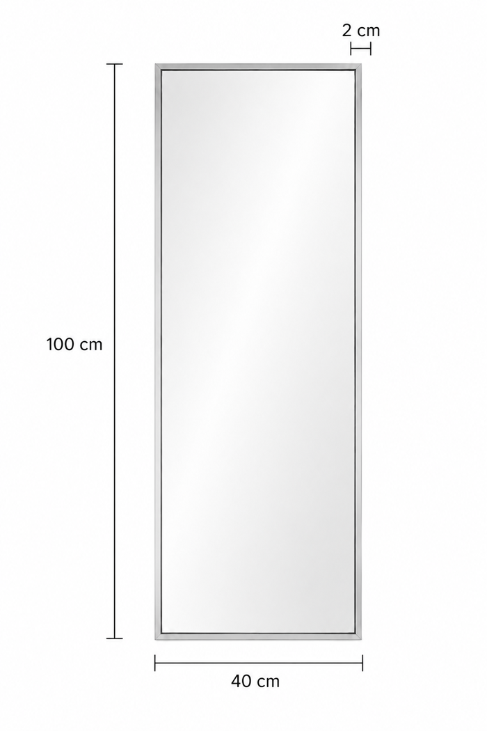 Kathreptis me Plaisio Alouminiou Chrome 40x2x100cm MRShome