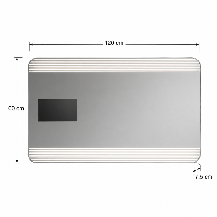 Kathreptis me LCD Othoni kai Fotismo 120x7.5x60cm MRShome