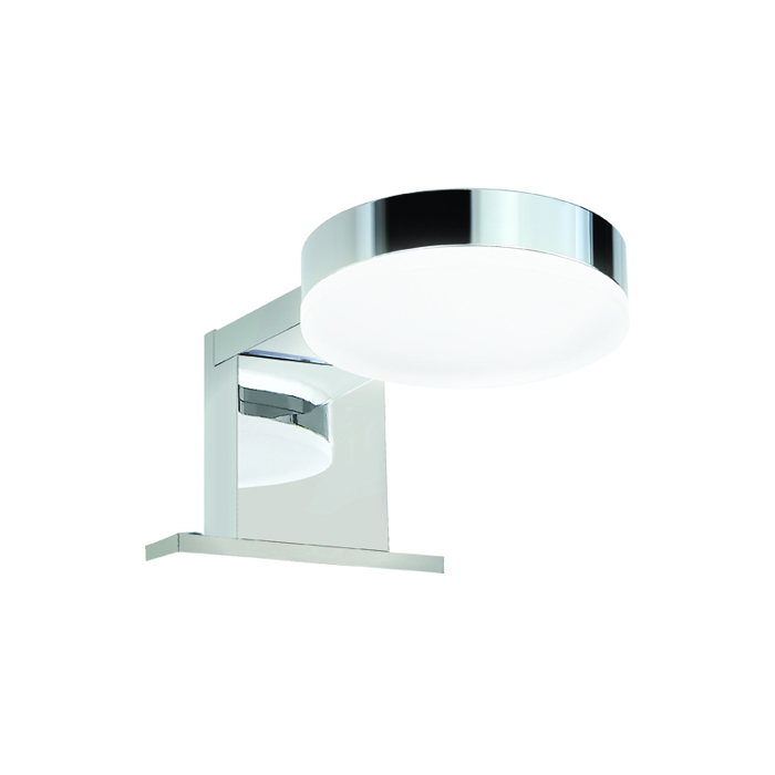 ACA Fotistiko Epiplou Baniou ''LUSTRO'' Metalliko Xromio me LED Thermo Lefko 8x14.5x6.5cm PN73LEDW8CH