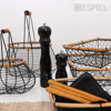 Espiel Kalathi Metalliko Mavro Orthognio 27X17X7ek TAK203