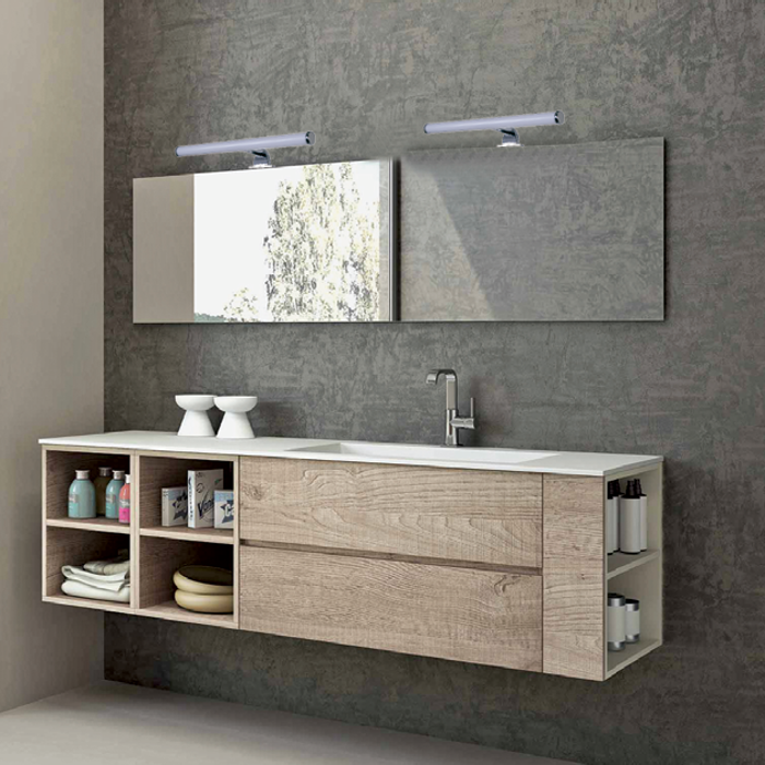 INLIGHT APLIKA KAThREPTI LED PLASTIKI 45cm LEuKO/XROMIO 6W 540Lm/4000K 1045