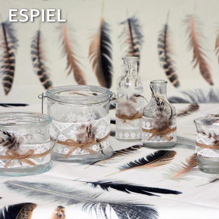 Τραπεζομάντηλο Λευκό 'Πούπουλα' 140Χ180ΕΚ HEM203 ESPIEL Trapezomantilo Lefko 'Poupoula' 140X180EK HEM203 ESPIEL
