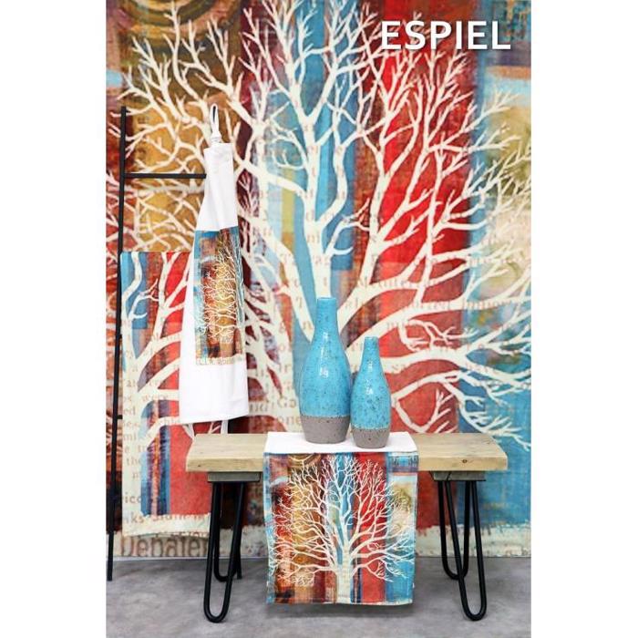 Trapezomantilo Kafe/Portokali 'Dentro' Polyester 120X120EK HEM220 ESPIEL