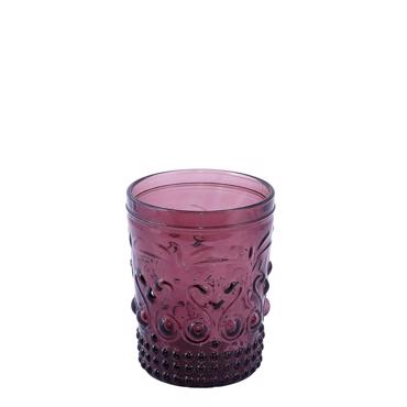 Σετ 6τμχ Ποτήρι Ανάγλυφο Μωβ Whiskey 400cc 11εκ HOC1006 Espiel