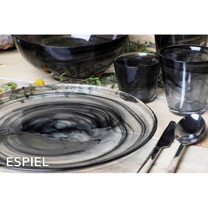 Atlas Ποτήρι Alabaster Μαύρο 180ml 8.5Χ9εκ HOR1013K6 Espiel Atlas Potiri Alabaster Mavro 180ml 8.5X9ek HOR1013K6 Espiel