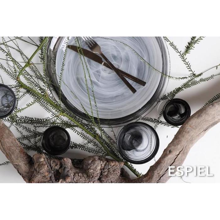 Atlas Ποτήρι Alabaster Μαύρο 180ml 8.5Χ9εκ HOR1013K6 Espiel Atlas Potiri Alabaster Mavro 180ml 8.5X9ek HOR1013K6 Espiel