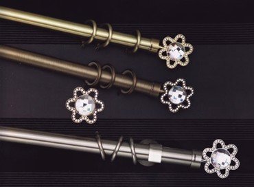 Κουρτινόξυλο Miracle Φ25 bronze by Aslanis