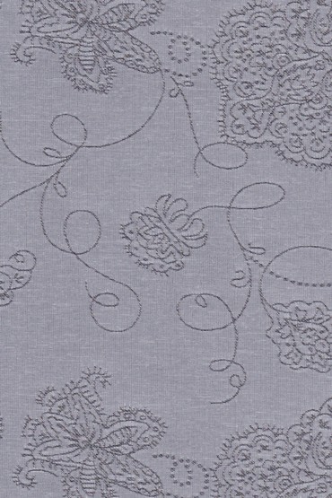Ρόλερ 5068 'Jacquard' Γκρι Ανάγλυφο Λουλούδι