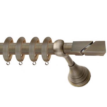 Κουρτινόξυλο Φ25 m.Faltso tetragono bronze