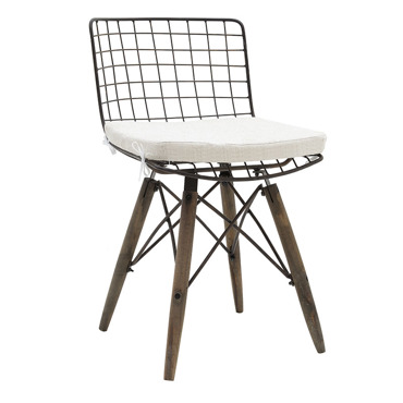 ΚΑΡΕΚΛΑ ΜΕΤΑΛΛΙΚΗ ΞΥΛΙΝΗ 'RUSTY' ΜΕ ΜΑΞΙΛΑΡΙ 42Χ50Χ77 3-50-716-0016 inart