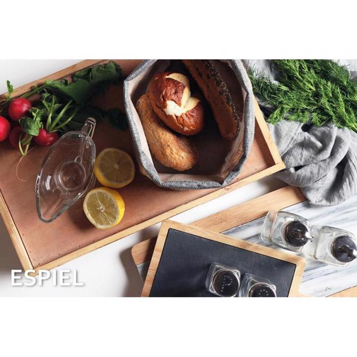 Πλατό Μάρμαρο & Μπαμπού Γκρι 26Χ20Χ1.8 LAP122 Espiel Plato Marmaro & Bampou Ggri 26X20X1.8 LAP122 Espiel