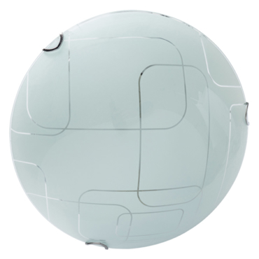 ARlight 3Φωτη Πλαφονιέρα Οροφής Γυάλινη CCC 9416/40 Λευκό Ε27 Φ40 0064169