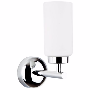 ARlight Απλίκα Τοίχου Μεταλλική Νίκελ με Λευκή Οπαλίνα Ε14 20Χ8X16cm Wlc 2451 Β 0073013