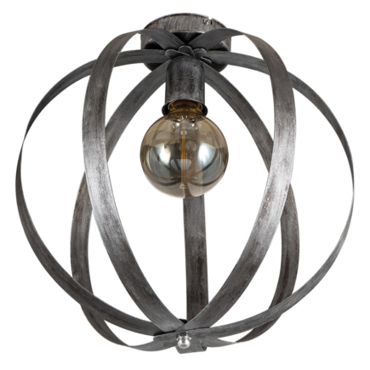 ARlight Πλαφονιέρα Οροφής Μέταλλο Pda 214 Ασημί Ε27 Φ18 0101364