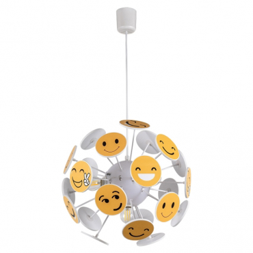 ARlight Παιδικό 4Φωτο Φωτιστικό Οροφής Emoji Πλαστικό Pdc 4342 Κίτρινο Ε14 35Χ80 0134068