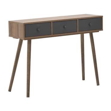 Inart Κονσόλα Μελαμίνης Natural/Γκρι 100x29x75cm 6-50-308-0015