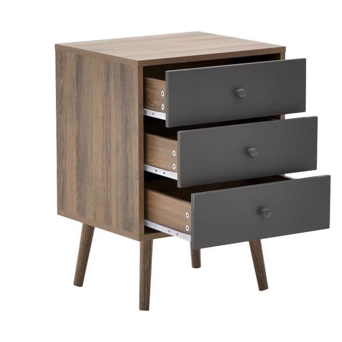 Inart Συρταριέρα Μελαμίνη Natural/Γκρι 45Χ39Χ63 6-50-308-0018 Inart Surtariera Melamini Natural/Ggri 45X39X63 6-50-308-0018