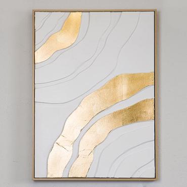 ESTHETI home Πίνακας σε Καμβά Λευκός/Χρυσός 52x4.5x72cm 755-12066