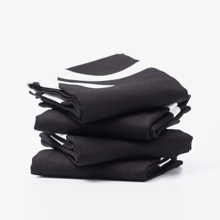 BENETTON Σετ 4 Τεμαχιων Σουπλά 30Χ45cm Βαμβακερό BLACK+WHITE BE-0778-MT BGBE000778 BENETTON Set 4 Temaxion Soupla 30X45cm Bambakero BLACK+WHITE BE-0778-MT BGBE000778