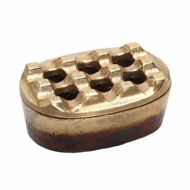 Τασάκι Αντιανεμικό Αλουμινίου Μπρονζέ Αντικέ 11Χ8Χ5εκ FLA214 Espiel