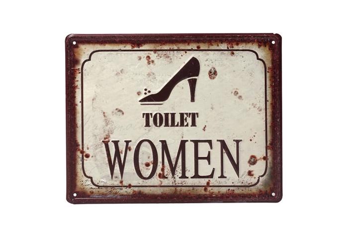 Tampela Metalliki 'Toilet Women' 20X25 cm LOG201 Espiel