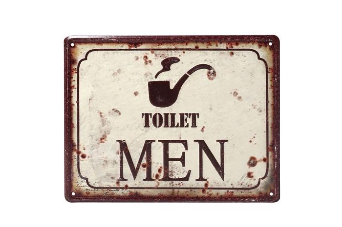 TAMPELA METALLIKI 'TOILET MEN' 20x25CM LOG202 ESPIEL