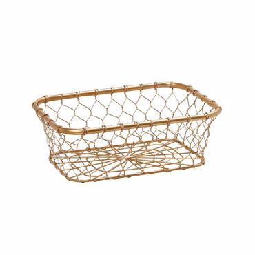 Καλάθι Μεταλλικό Χρυσό 25Χ17Χ9εκ TAK215 Espiel