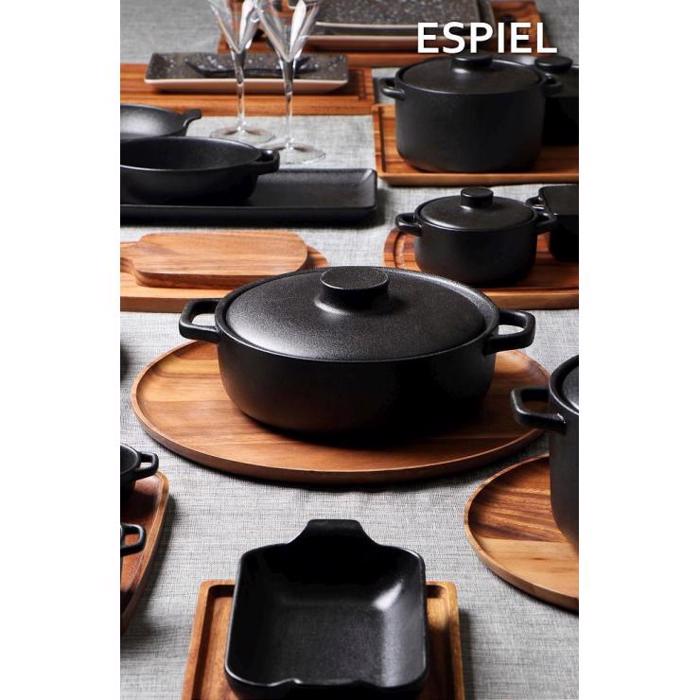 Σαγανάκι Ορθογώνιο Stoneware Μαύρο 25Χ13.8Χ5.5εκ NOL121K2 Espiel Sagnaki Orthognio Stoneware Mavro 25X13.8X5.5ek NOL121K2 Espiel