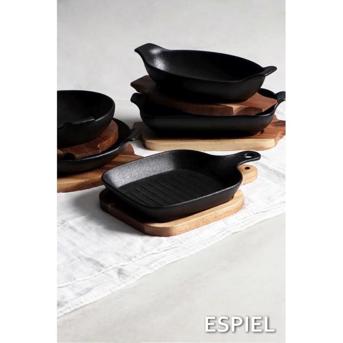 Σαγανάκι Ορθογώνιο Stoneware Μαύρο 25Χ13.8Χ5.5εκ NOL121K2 Espiel Sagnaki Orthognio Stoneware Mavro 25X13.8X5.5ek NOL121K2 Espiel