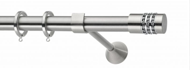 Κουρτινόξυλο φ25 inox m.Ornela swarovski