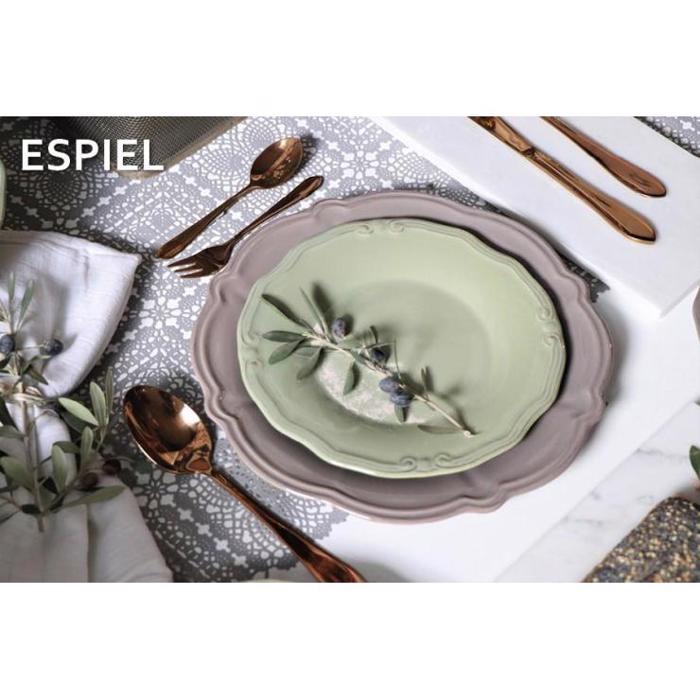 Tiffany Πιάτο Βαθύ Καφέ - Γκρι 24εκ RSG102K6 Espiel Tiffany Piato Bathu Kafe - Ggri 24ek RSG102K6 Espiel