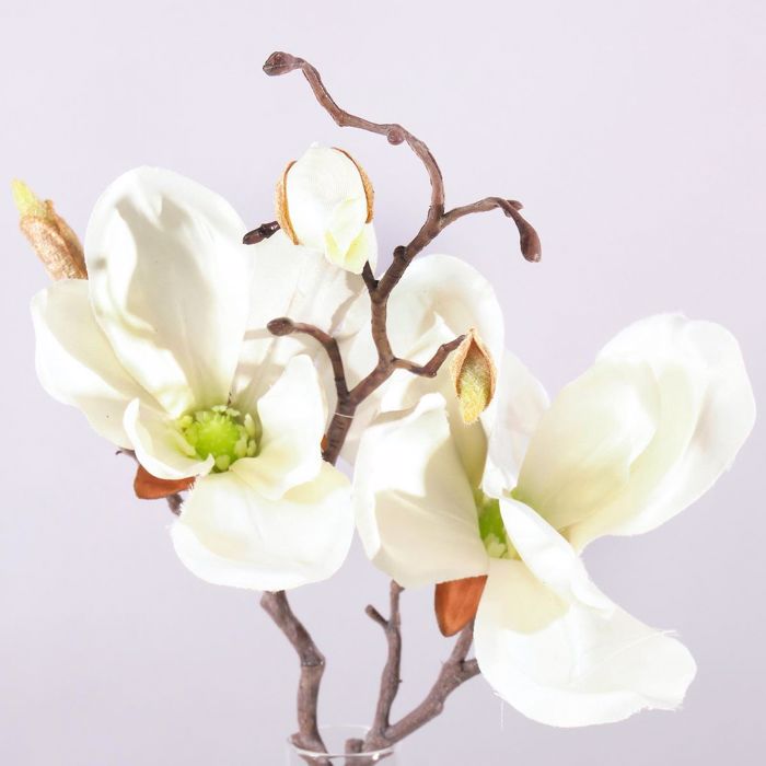 Supergreens Τεχνητό Κλωνάρι Μανόλια ''Pistil'' Άσπρο 50cm 2280-7 Supergreens Texnito Klonari Manolia ''Pistil'' Aspro 50cm 2280-7