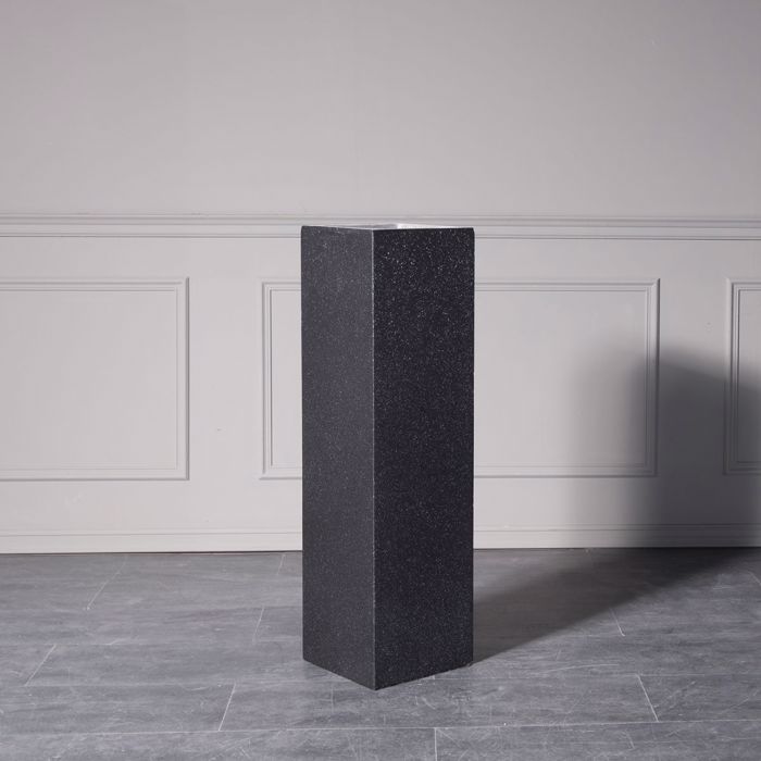 Supergreens Ανθοστήλη Πήλινη ''Terazzo'' Μαύρο Medium 28x28x100cm B-6150-8 Supergreens Anthostili Pilini ''Terazzo'' Mavro Medium 28x28x100cm B-6150-8