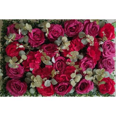 Supergreens Τεχνητή Φυλλωσιά Τριαντάφυλλο με Ευκάλυπτο Κόκκινη 40x60cm 0281-7