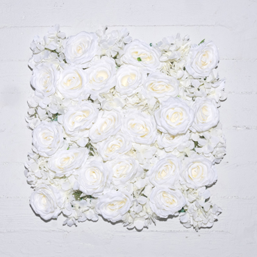 Supergreens Τεχνητή Φυλλωσιά Τριαντάφυλλο Λευκή 50x50cm 4951-7