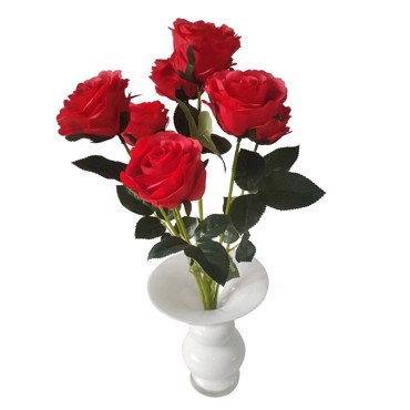 Supergreens Τεχνητό Μπουκέτο Τριαντάφυλλο Royal Κόκκινο 55cm 6781-7