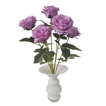 Supergreens Τεχνητό Μπουκέτο Τριαντάφυλλα Royal Μωβ 55cm 8781-7