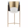 Zen Collection Kaspo Metalliko Poluxromo me Basi (Megthos: Medium) F29x56cm
